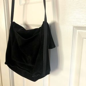 Black suede UO purse